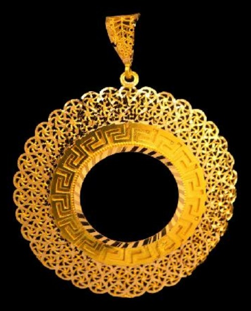 21K Gold Coin Frame – 26195
